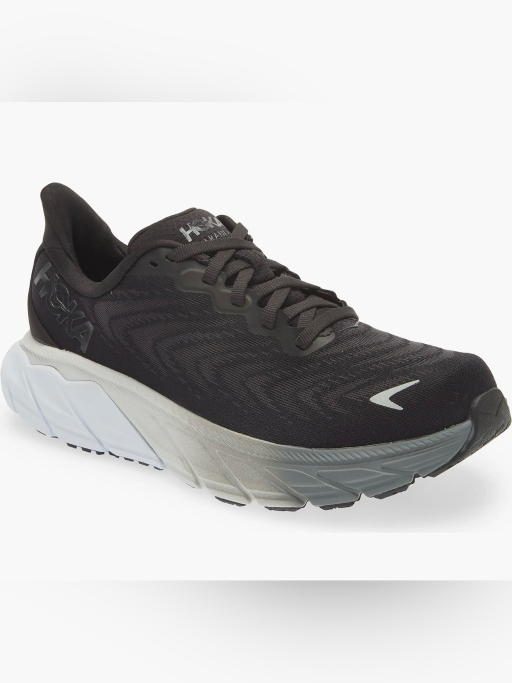 Hoka One One Arahi Black and White Women's Running Shoes 8B